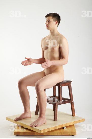 Whole Body Man Artistic poses White Nude Athletic