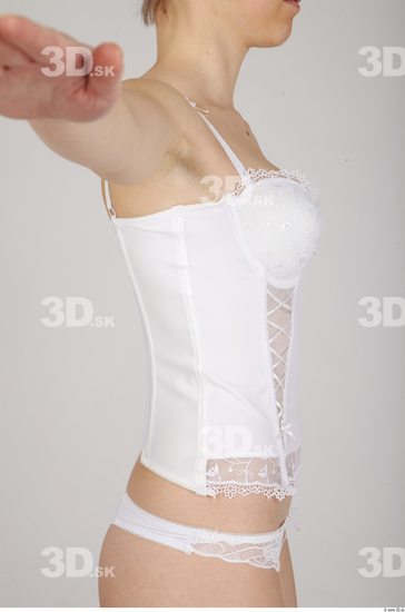 Upper Body Whole Body Woman Underwear Sports Slim Studio photo references