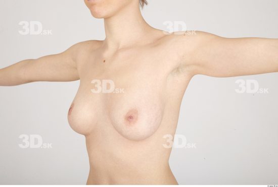 Chest Whole Body Woman Nude Sports Slim Studio photo references