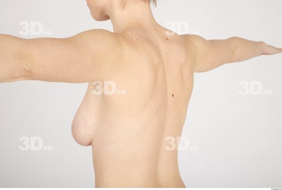 Whole Body Back Woman Nude Sports Slim Studio photo references