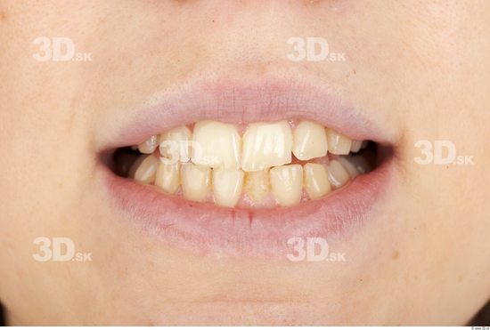 Whole Body Teeth Woman Sports Slim Studio photo references