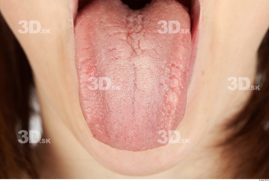 Whole Body Tongue Woman Sports Slim Studio photo references