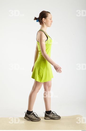 Whole Body Woman Animation references White Sports Dress Slim