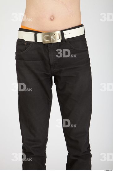 Thigh Whole Body Man Casual Trousers Slim Studio photo references