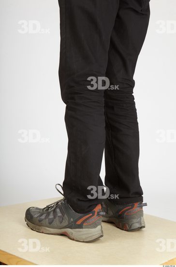 Calf Whole Body Man Casual Trousers Slim Studio photo references