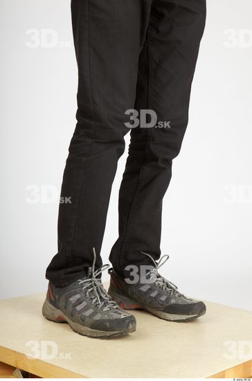 Calf Whole Body Man Casual Trousers Slim Studio photo references