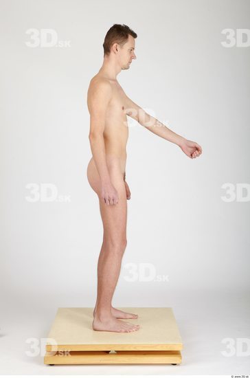 Whole Body Man Nude Casual Slim Studio photo references