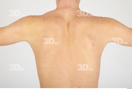 Whole Body Back Man Nude Casual Slim Studio photo references