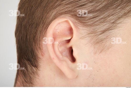 Ear Whole Body Man Casual Slim Studio photo references