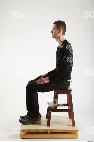 Whole Body Man Artistic poses White Casual Slim