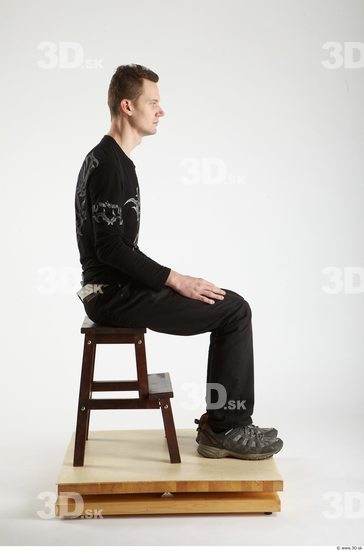 Whole Body Man Artistic poses White Casual Slim