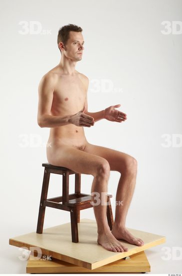 Whole Body Man Artistic poses White Nude Slim