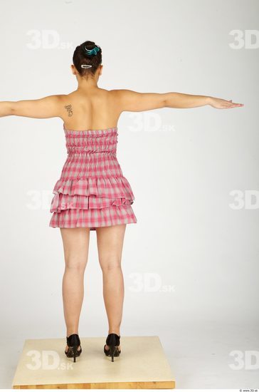 Whole Body Woman T poses Casual Dress Average Studio photo references