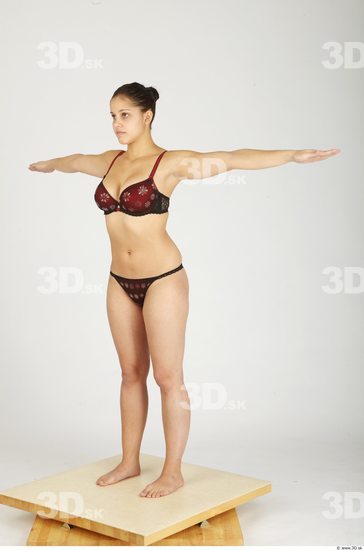 Whole Body Woman T poses Casual Underwear Average Studio photo references