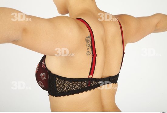 Whole Body Back Woman Casual Underwear Bra Average Studio photo references