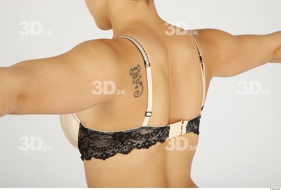 Whole Body Back Woman Casual Underwear Bra Average Studio photo references