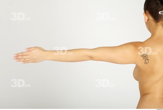 Arm Whole Body Woman Nude Casual Average Studio photo references