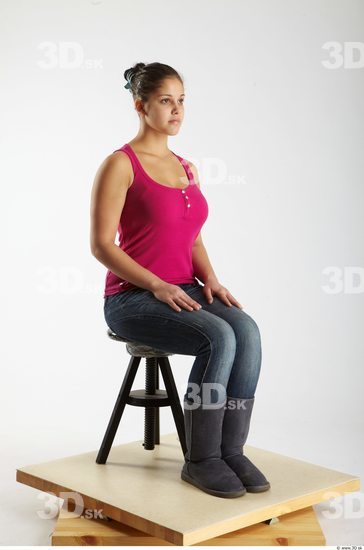 Whole Body Woman Artistic poses White Casual Average