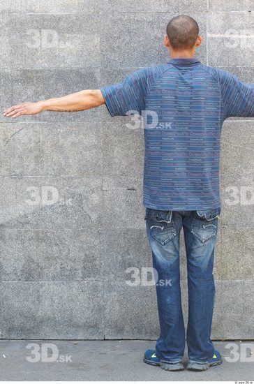 Whole Body Head Man T poses Casual Slim Street photo references