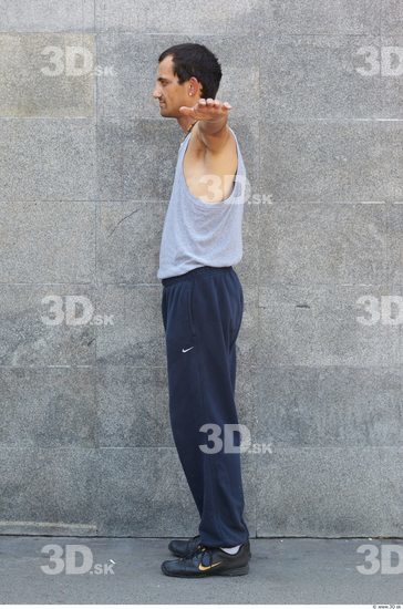 Whole Body Head Man T poses Casual Sports Slim Street photo references