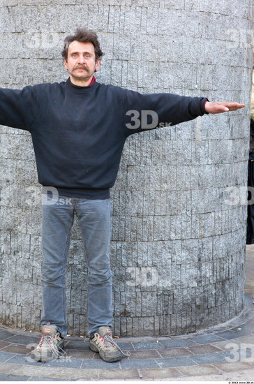 Whole Body Head Man T poses Casual Slim Street photo references