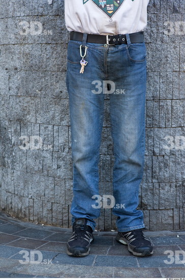 Leg Head Man Casual Jeans Slim Street photo references