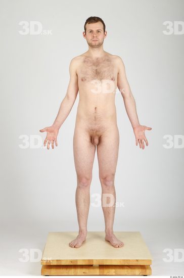 Whole Body Man Nude Casual Average Studio photo references