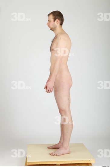 Whole Body Man Nude Casual Average Studio photo references