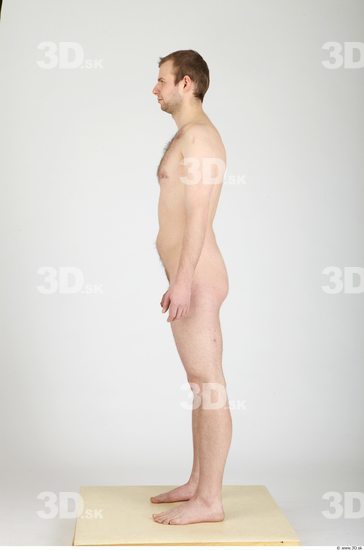 Whole Body Man Nude Casual Average Studio photo references