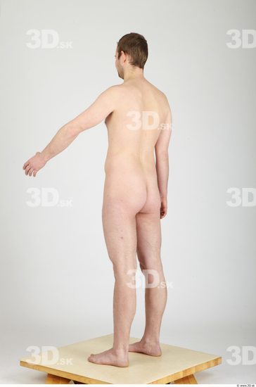 Whole Body Man Nude Casual Average Studio photo references