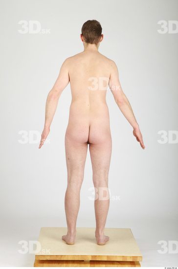 Whole Body Man Nude Casual Average Studio photo references