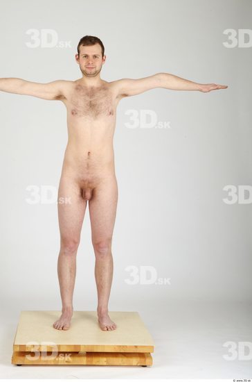 Whole Body Man T poses Nude Casual Average Studio photo references