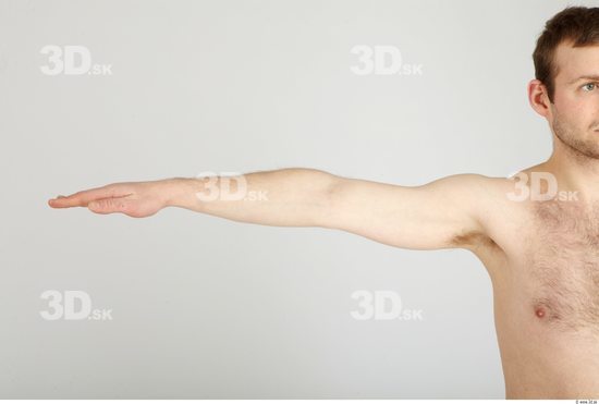 Arm Whole Body Man Nude Casual Average Studio photo references