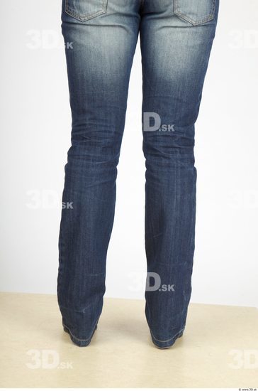 Calf Whole Body Woman Casual Jeans Slim Studio photo references