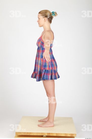 Whole Body Woman Casual Dress Slim Studio photo references