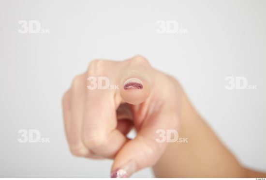 Fingers Whole Body Woman Casual Slim Studio photo references