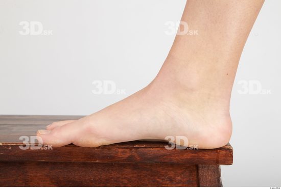 Foot Whole Body Woman Nude Casual Slim Studio photo references