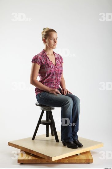 Whole Body Woman Artistic poses White Casual Slim