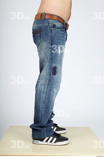 Leg Whole Body Man Casual Jeans Chubby Studio photo references