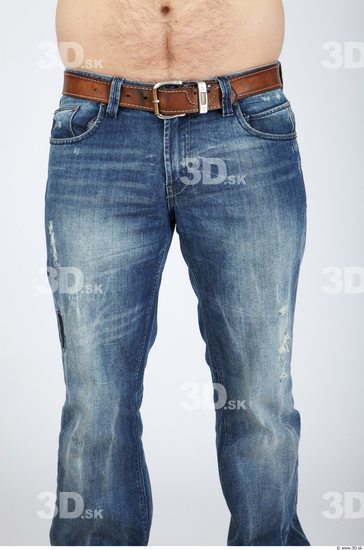 Thigh Whole Body Man Casual Jeans Chubby Studio photo references