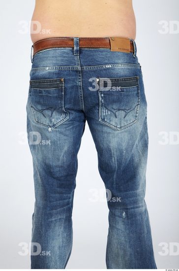 Thigh Whole Body Man Casual Jeans Chubby Studio photo references