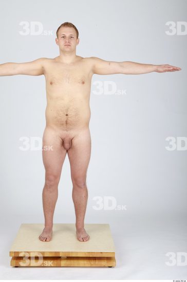 Whole Body Man T poses Nude Casual Chubby Studio photo references