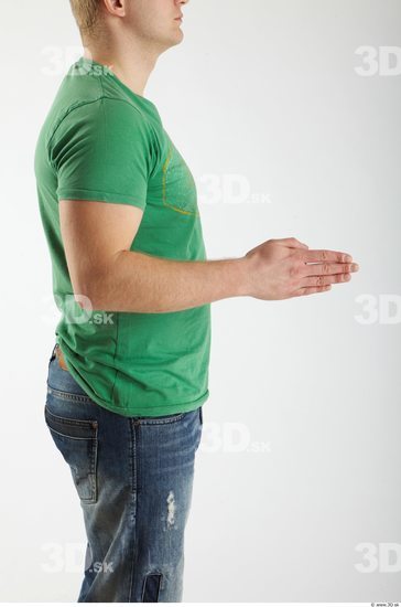 Arm Man Animation references White Casual T shirt Chubby