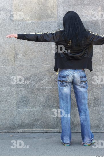 Whole Body Head Man Woman T poses Casual Slim Street photo references