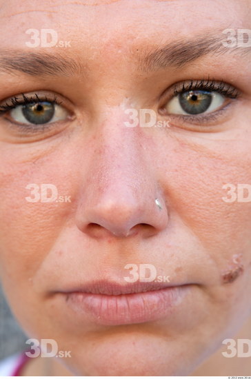 Nose Woman White Piercing Slim