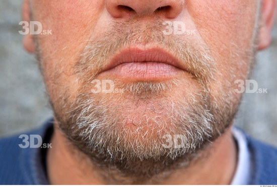 Mouth Man White Chubby Bearded