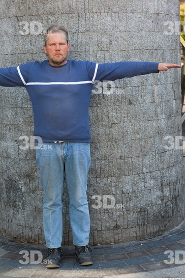 Whole Body Man T poses White Casual Chubby