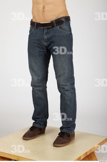 Leg Whole Body Man Casual Jeans Athletic Studio photo references