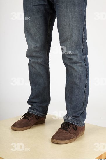 Calf Whole Body Man Casual Jeans Athletic Studio photo references