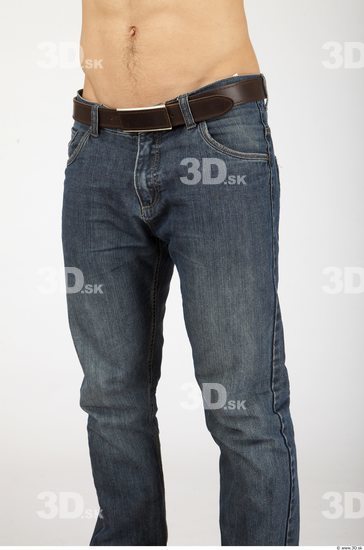 Thigh Whole Body Man Casual Jeans Athletic Studio photo references